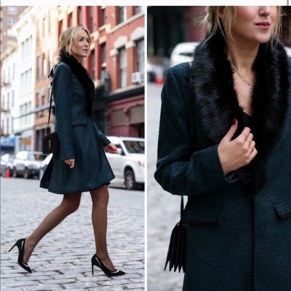 Banana Republic Jackets & Blazers - Banana republic / hunter green tweed Italian wool coat small s P